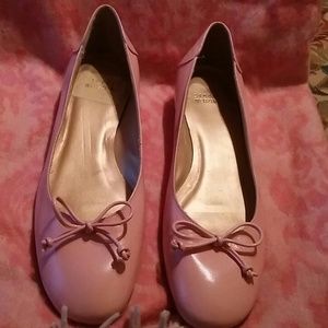 Stuart Weitzman 8.5M Pink leather flats.